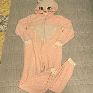 Cute Llama Pajama Onesie hooded w/zipper Cat & Jack Medium 7/8
